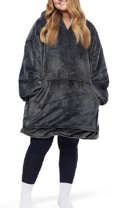 The Oodie Blanket Hoodie: Wearable Blanket - Grey - Adult