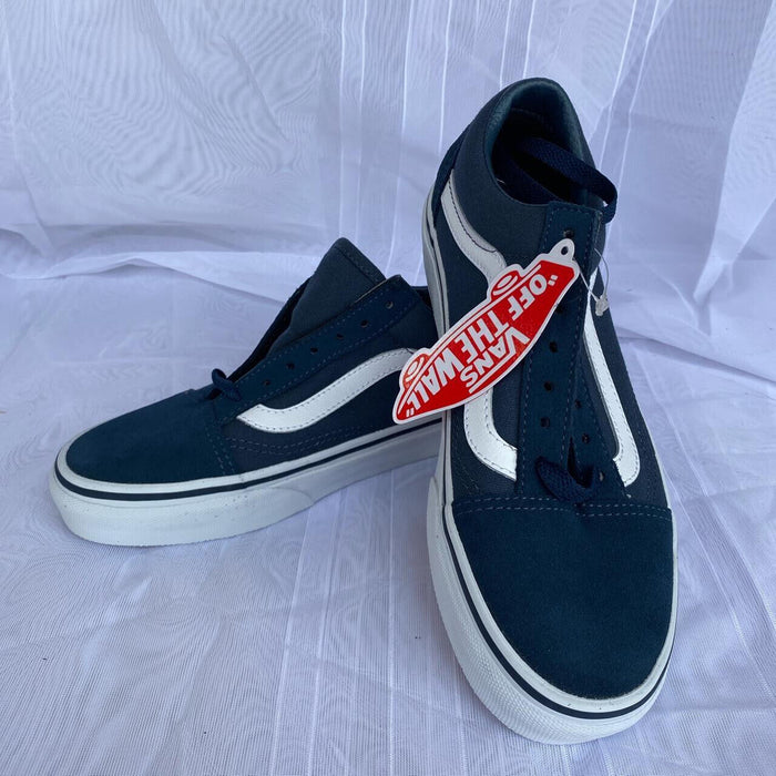 Vans 'Old Skool' Suede - Blue & White Trainers UK 8.5