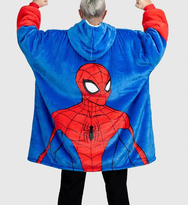 The Oodie Blanket Hoodie: Wearable Blanket - Spiderman - Adult