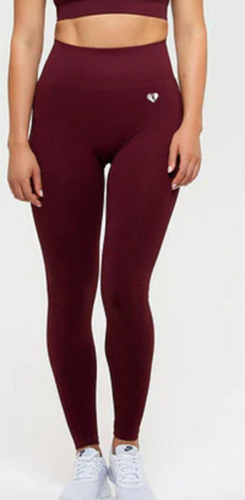 Womens Best Power Seamless Leggings - Dark Cherry - XLarge