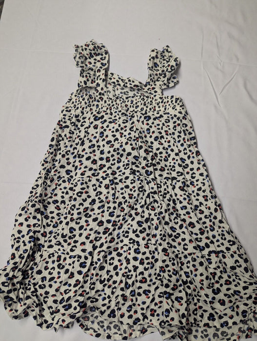 M&S White Animal Print Kids Dress 5-6 Years