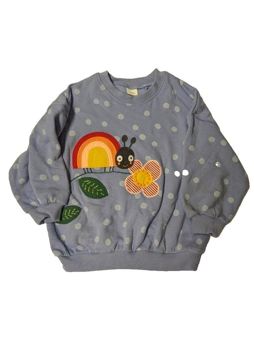 Next Kids Girls Blue Caterpillar Rainbow Jumper 3-4Years