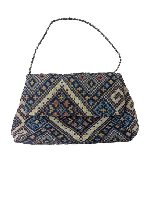 Womans Blue Geometric Pattern Bag