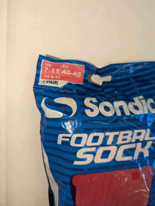 Sondico Red Football Socks UK 7-11 With Small Slazanger Bag