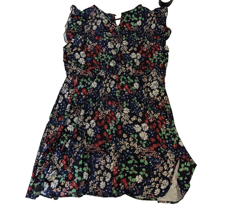 Floral Print Dress Navy 2XL