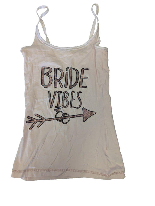 Bride Vibes Pale Pink Vest Top Small