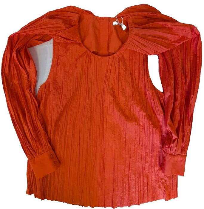 Cos Orange Ruffle Shirt - UK16