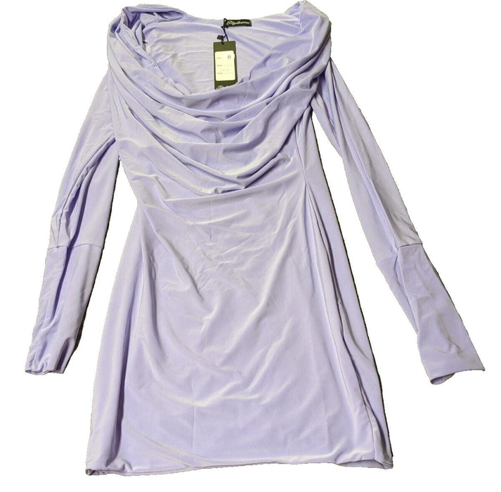 Stylewise Lilac Draped Cowl Neck Dress Size 8