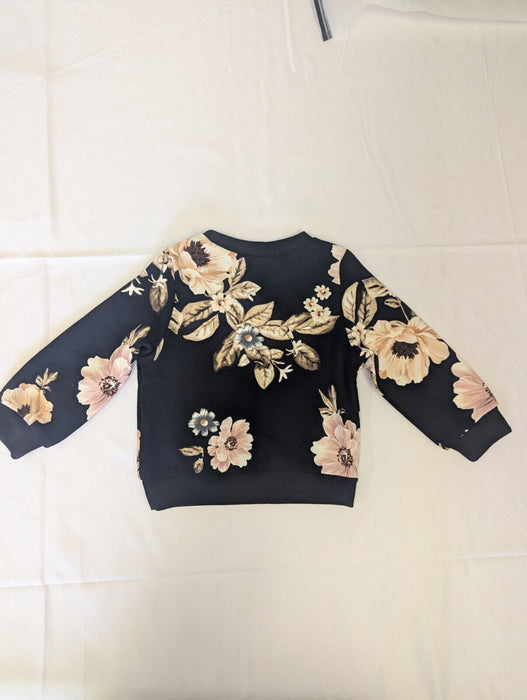 Shein Kids Black Floral Jumper 6-9 Months