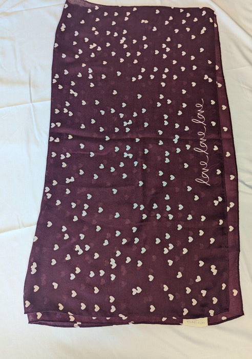 katie loxton blanket scarf burgundy white hearts