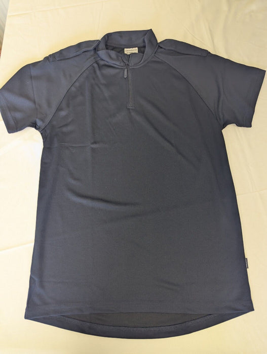 Navy Zip Collar Exercise Top Small