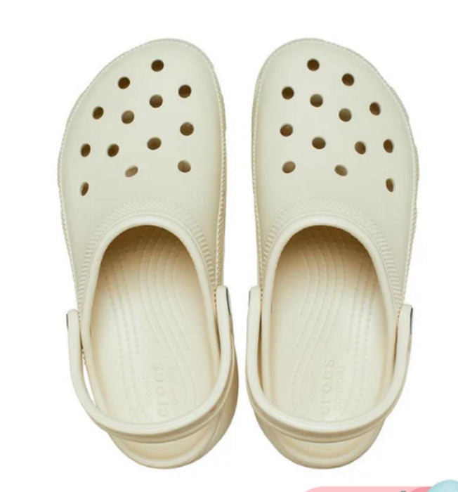 Classic Crocs Platform Clog Wedge - Bone - UK3