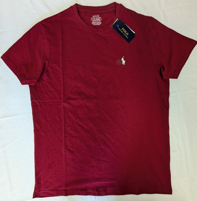 Ralph Lauren Burgandy T-Shirt - Large