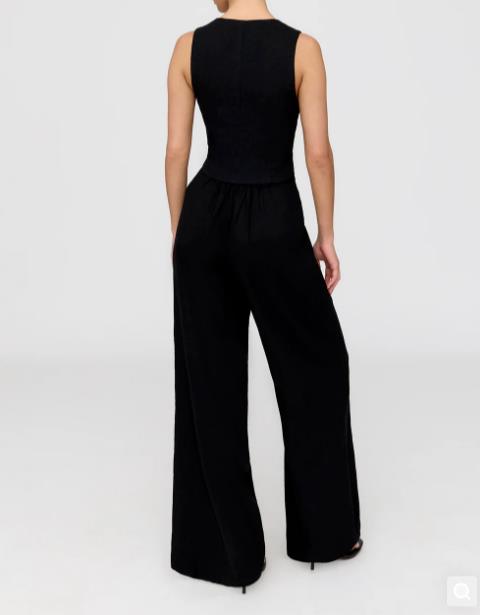 Tala Linn Blnd Wide Leg Pants Black Medium Womans