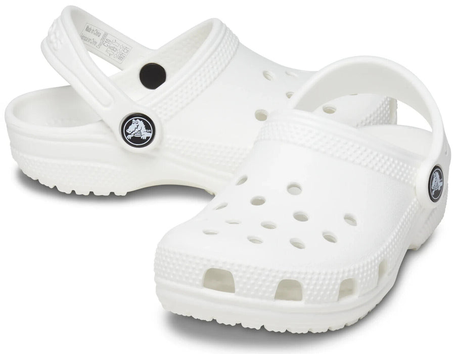 Crocs Kids Classic Clogs In White Size - C13