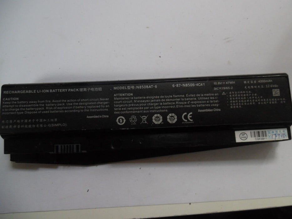 Battery N850BAT-6 for Clevo N850EK1 N850EL N850BAT-6 N850HN N850HK N850HK1