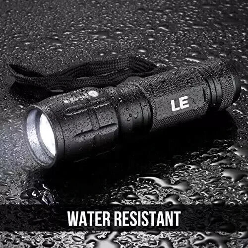 LE LED Torch Battery Powered, LE1000 Super Bright Hand Flashlight, Adjustable