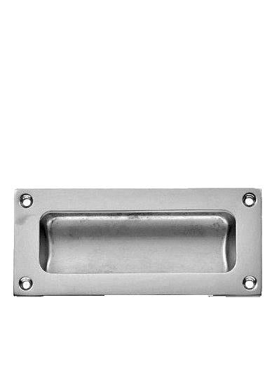 AQ90SC - Carlisle Brass Flush Pull 102 x 45mm Silver (Includes 4 screws)