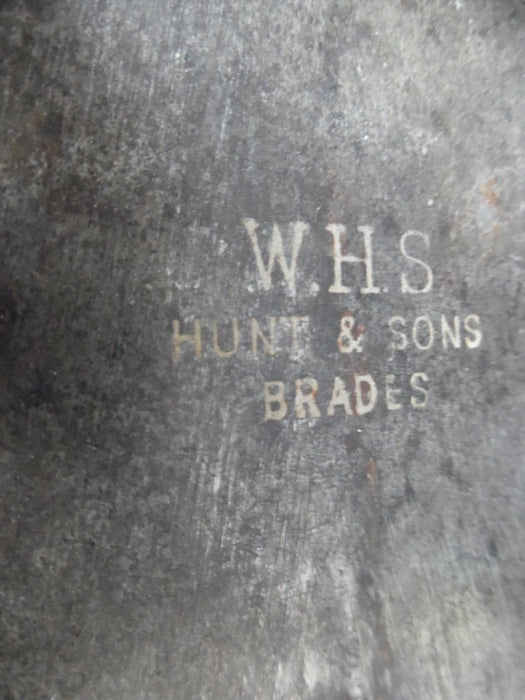 10" WHS HUNT AND SONS BRADES Trowel Wooden handle. Sold as found.