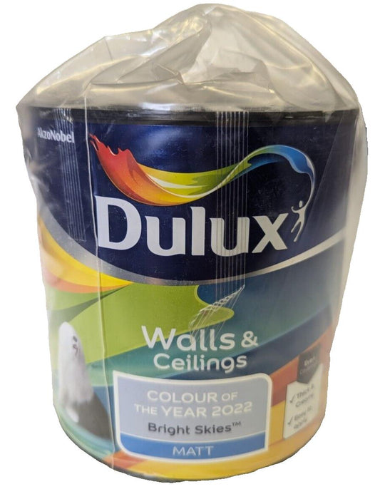 Dulux Smooth Creamy Emulsion Matt Paint Bright Skies 2.5L Walls and Ceiling