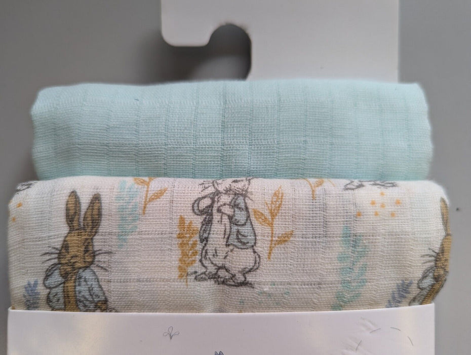 Peter Rabbit BABY MUSLIN SQUARE CLOTHES Pack of 2