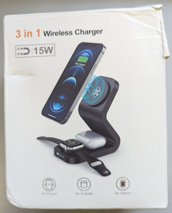 3 in 1 Wireless Charger - Black