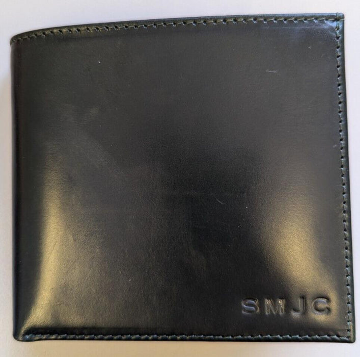 Sage Brown Genuine Leather Wallet - With Initials SMJC