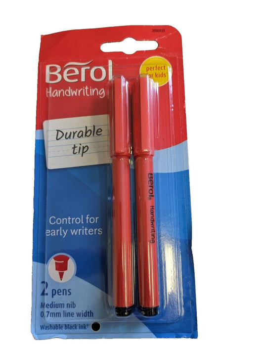 2 Black and 2 Blue Berol Handwriting Pens