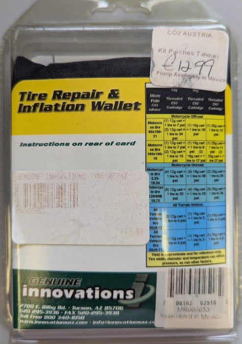 Genuine Innovations Tire Repair & Inflation Wallet