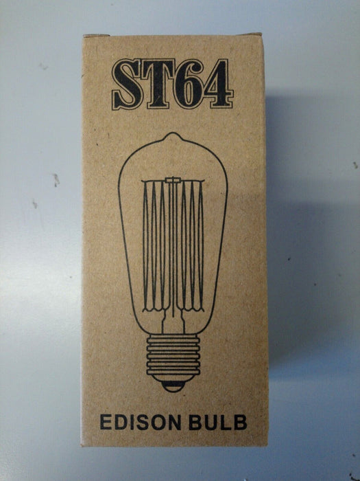 4 Piece ST64 60W 22-240V Edison Bulb Clear