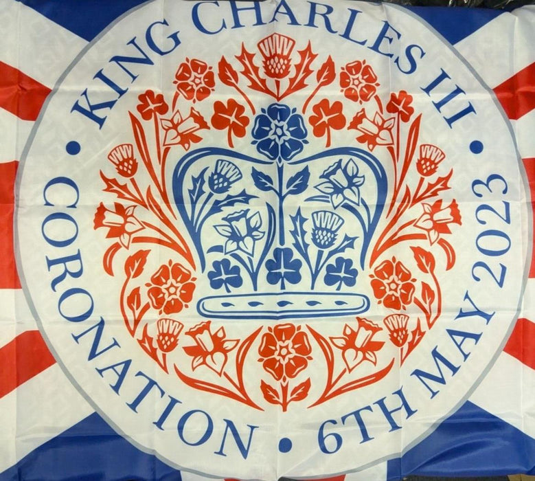 King Charles III Coronation Flag - 36Inx60In