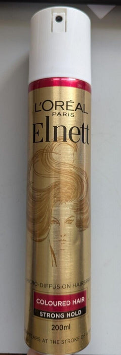 loreal paris elnett micro-diffusion hairspray coloured hair strong hold 200ml