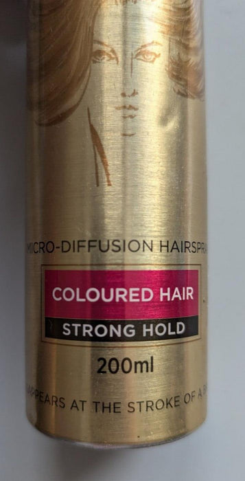 loreal paris elnett micro-diffusion hairspray coloured hair strong hold 200ml