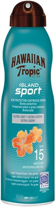 Hawaiian Tropic Island Sport Sun Protection Continuous Spray SPF 15 220ml