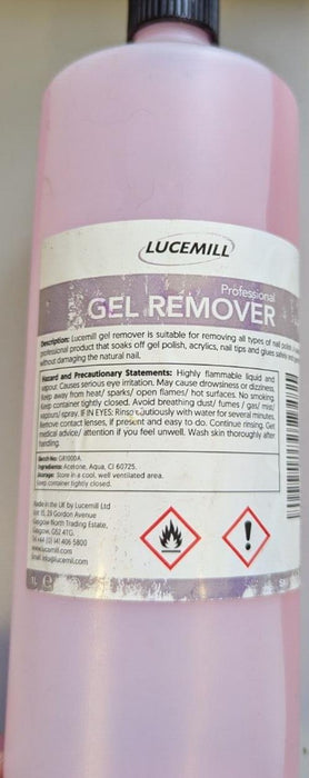 Lucemill Professional Gel Remover - 1 Litre *Some removed*