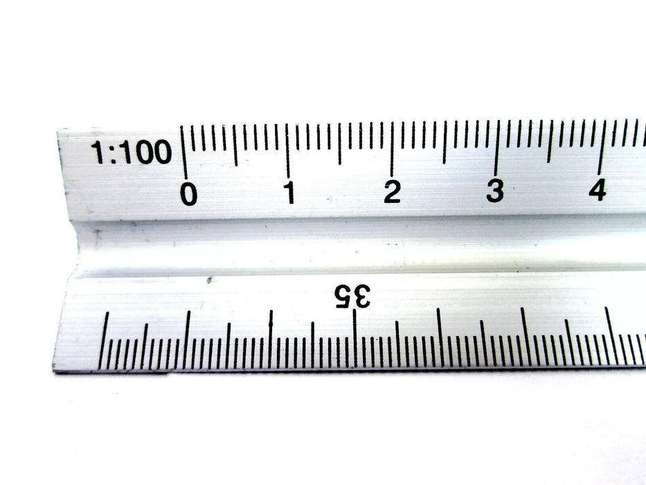 Aluminium Scale Ruler Triangular Engineer Architect Technical Drawing TZ MS150