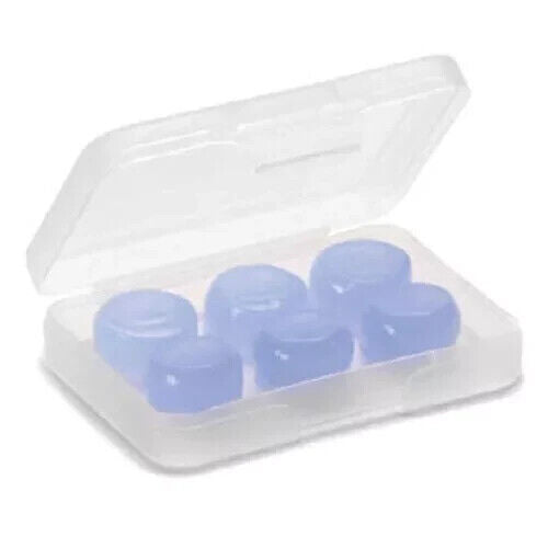 Bioears Reusable Soft Silicone Earplugs - Blue, 3 Pairs