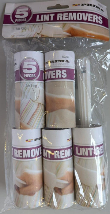 LINT ROLLER SET PET HAIR DUST FLUFF REMOVER AND REFILLS 5 PACK