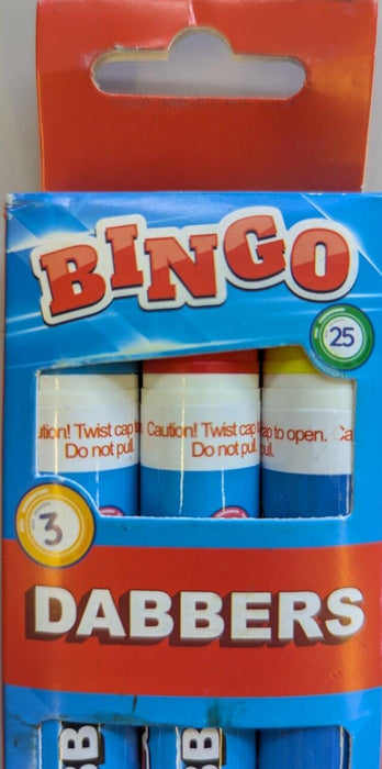 3 Pack Bingo Dabbers - 3 Different Colours