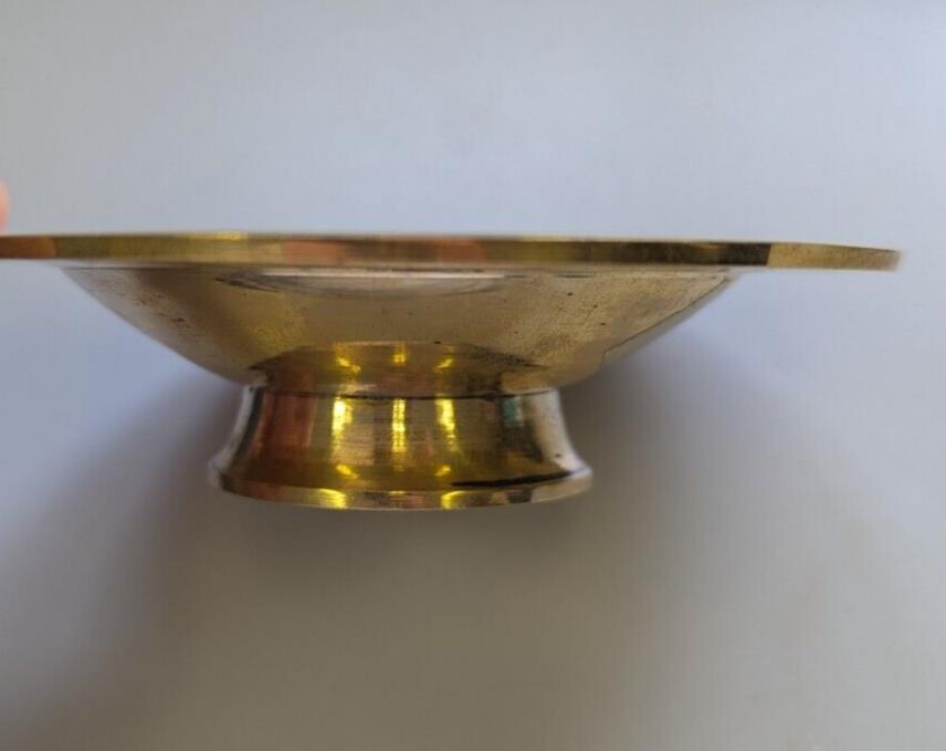 Mother Of Pearl Flower Bowl - Recycled Brass Bowl