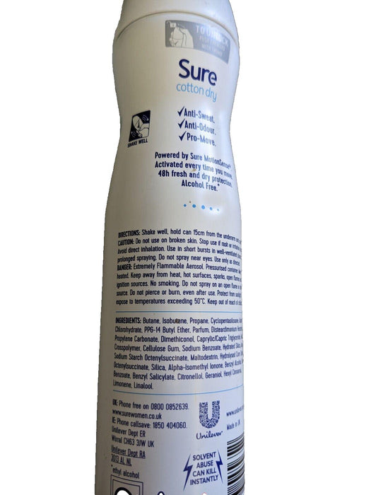 Sure Women 48hr Anti Perspirant - Cotton Dry 250ml