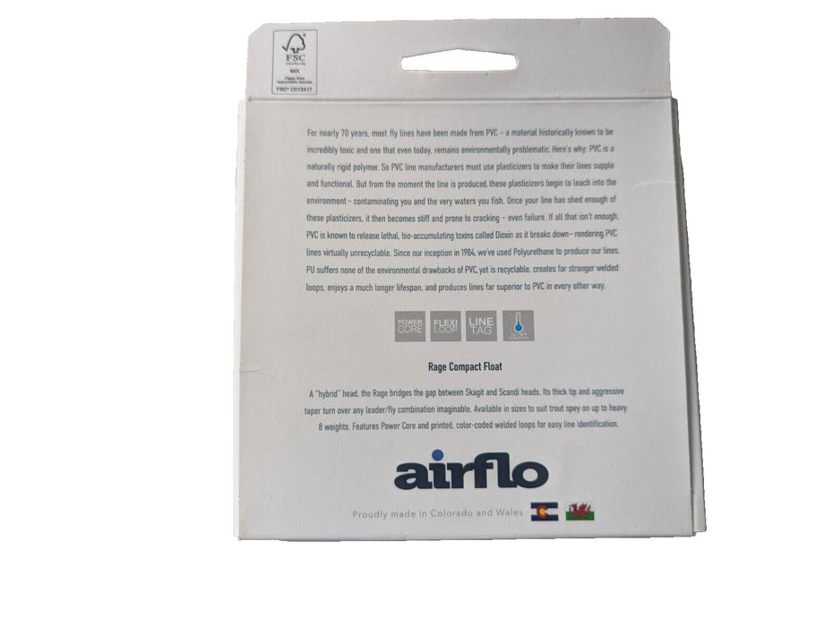 Airflo Rage Compact Shooting Head Fly Lines 540g Float