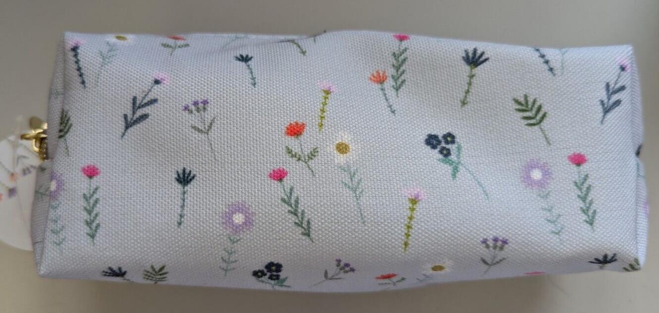 Floral Light Blue Pencil Case