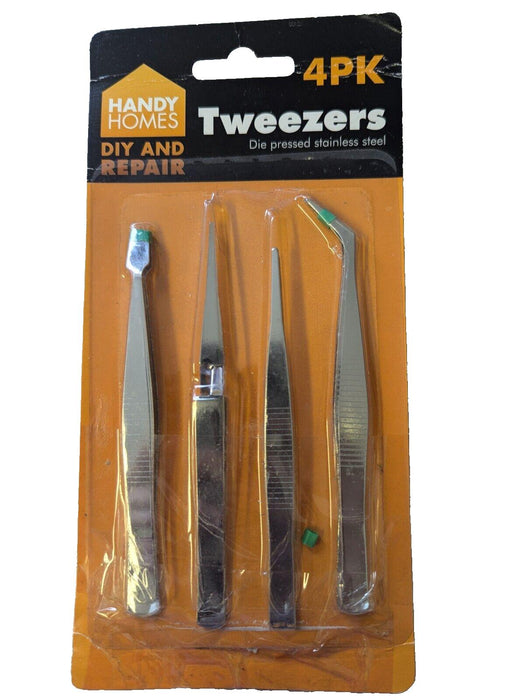 Handy Homes DIY & Repair Tweezers 4 Pack