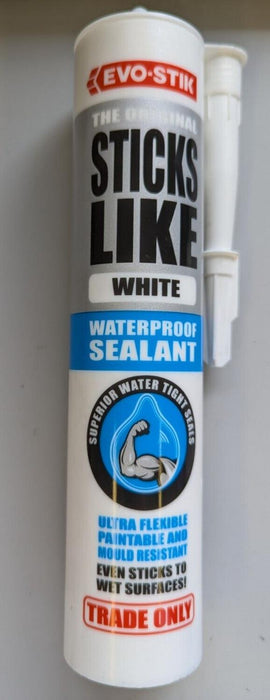 Evo-Stik Sticks Like SH*T | Waterproof Sealant Flexible  | WHITE  290ML