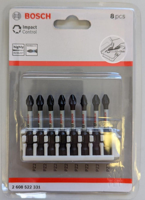 Bosch Professional PZ2 Impact Control Screwdriver Bit Pack 8PCE