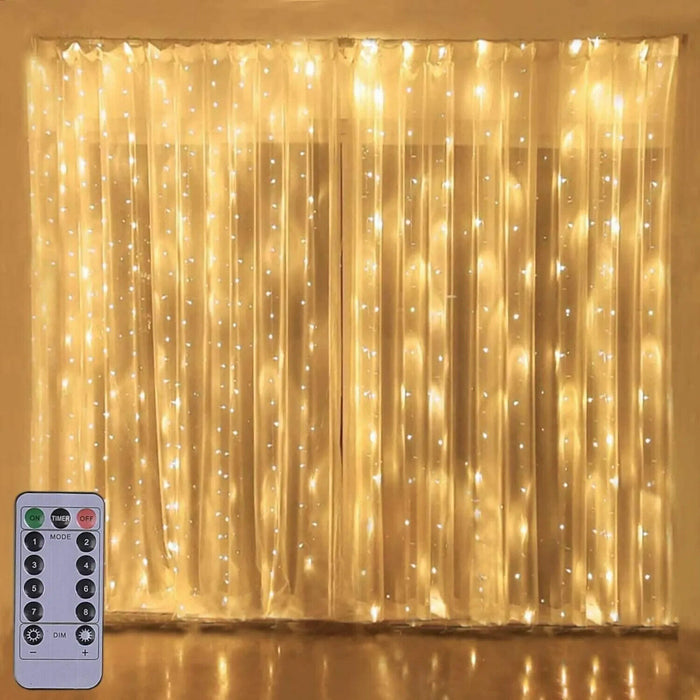 USB 8 Function Icicle Curtain Lights