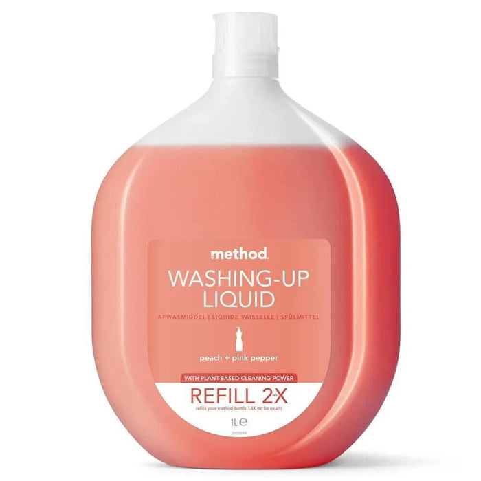 Method Washing Up Liquid Peach & Pink Pepper Refill - 1L