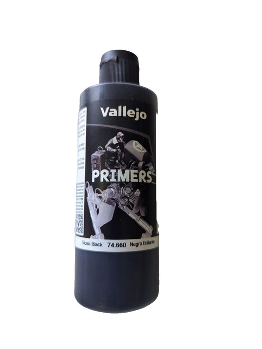 Vallejo Primers Gloss Black 200ml