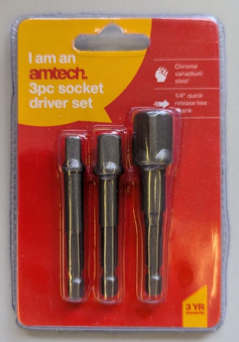 amtech 3pc Socket Driver Set